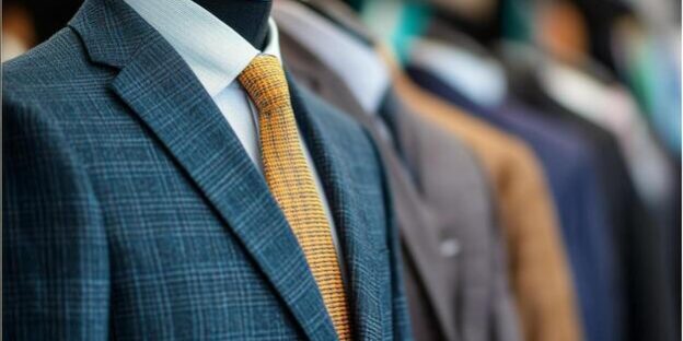tailored-suits-displayed-elegantly-in-a-clothing-store-showcasing-various-styles-and-colors-free-photo